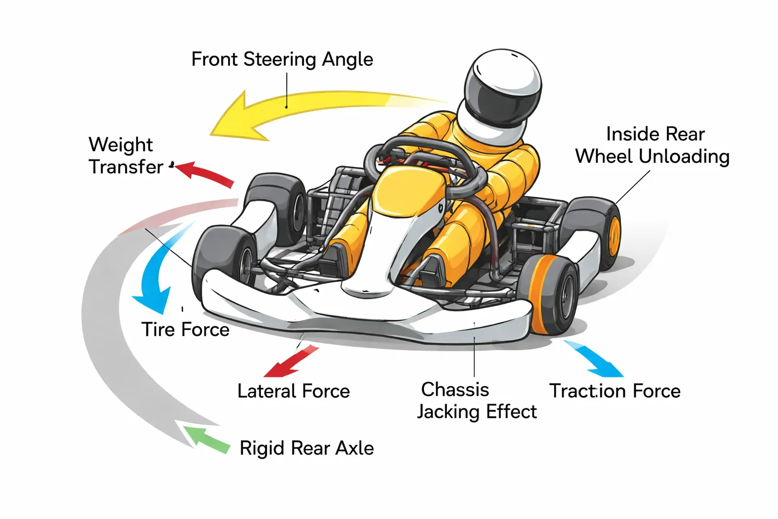 Sturen en bochtenwerk: waarom een kart anders ‘instuurt’