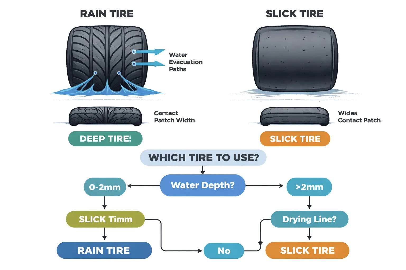 Bandenkeuze voor regen: compound, profiel en wanneer je wisselt
