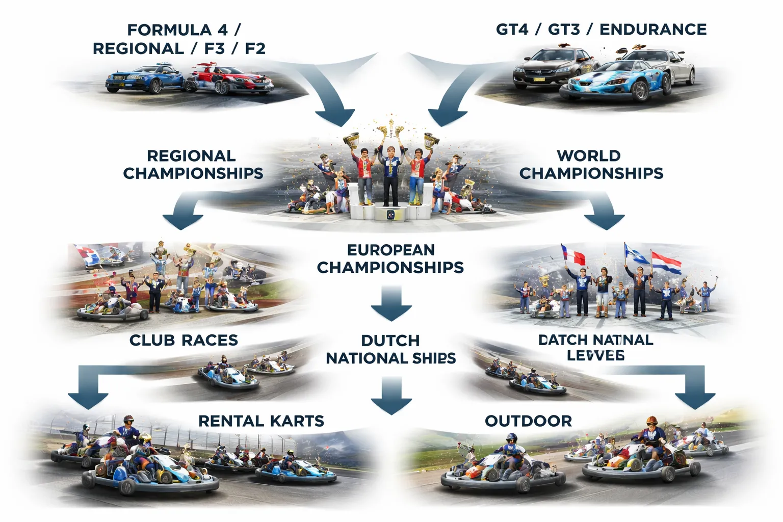 De Nederlandse kartpijplijn: van clubniveau naar internationaal