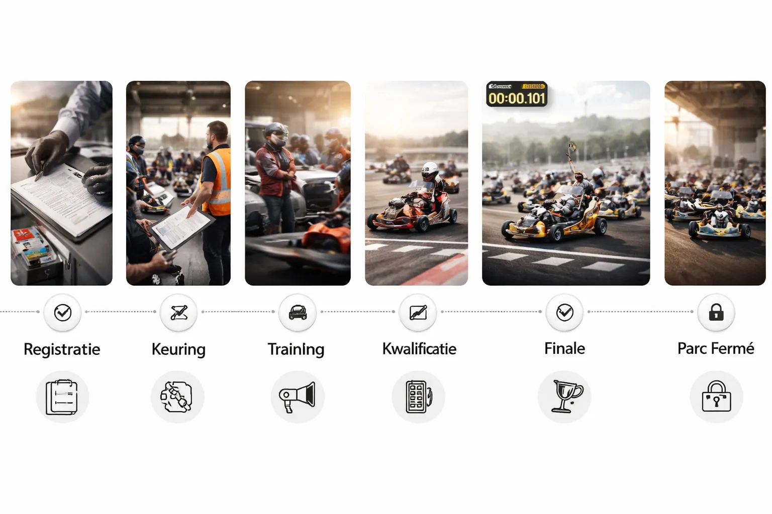 De wedstrijddag uitgelegd: van inschrijving tot parc ferm&eacute;