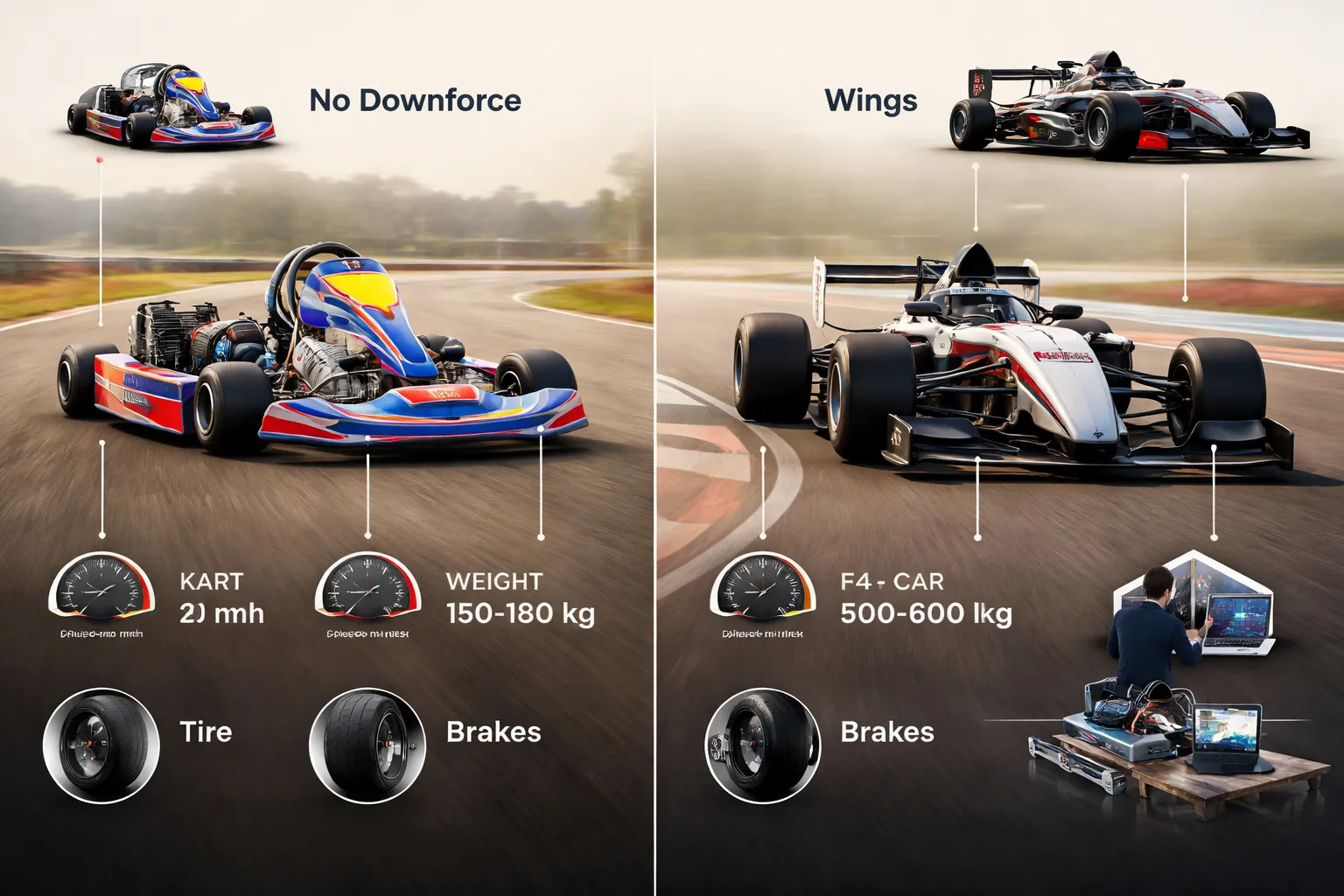 Het verschil tussen karting en Formule 4 in &eacute;&eacute;n oogopslag