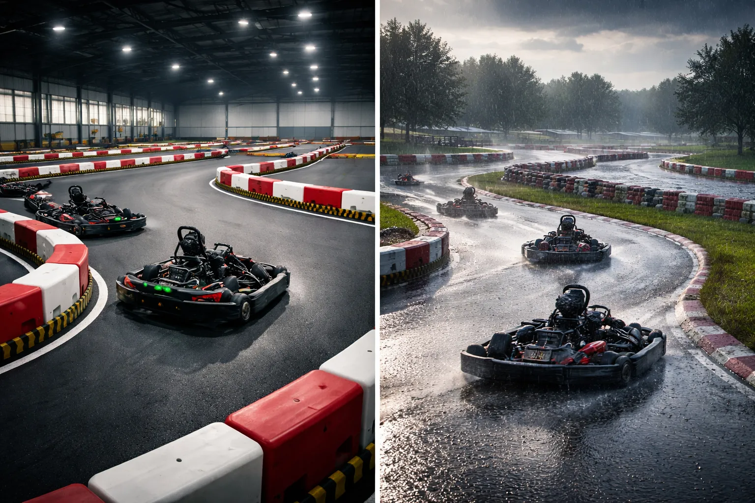 Indoor vs outdoor karten: wat is veiliger?