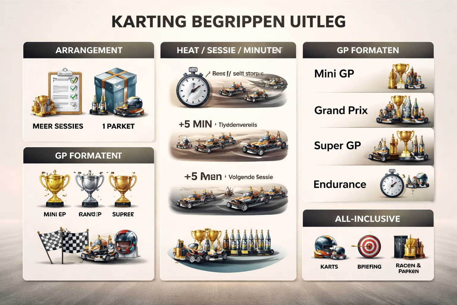 Kart arrangementen en pakketten uitleg: begrippenkader (zodat je appels met appels vergelijkt)