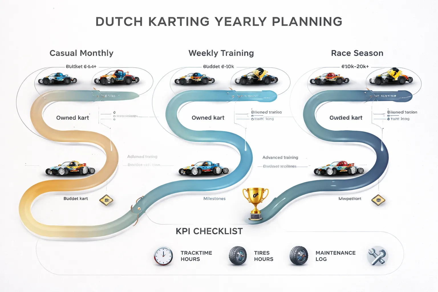 Lange termijn plannen: jaarbudget, groeipad en doelen (van hobby naar wedstrijden)