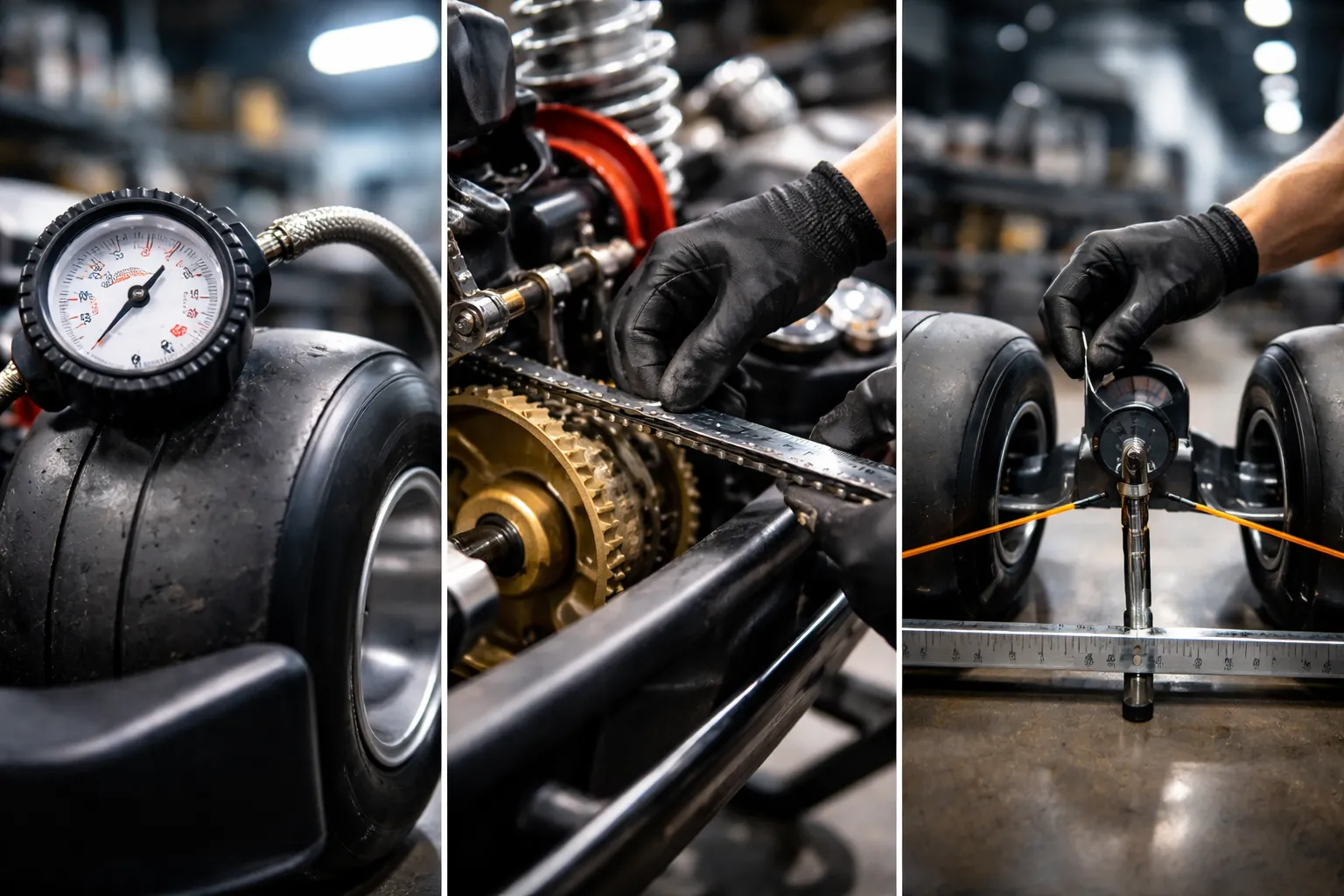 Materiaal & afstelling (vooral relevant bij wedstrijdkarts, maar ook bij huurkarts)