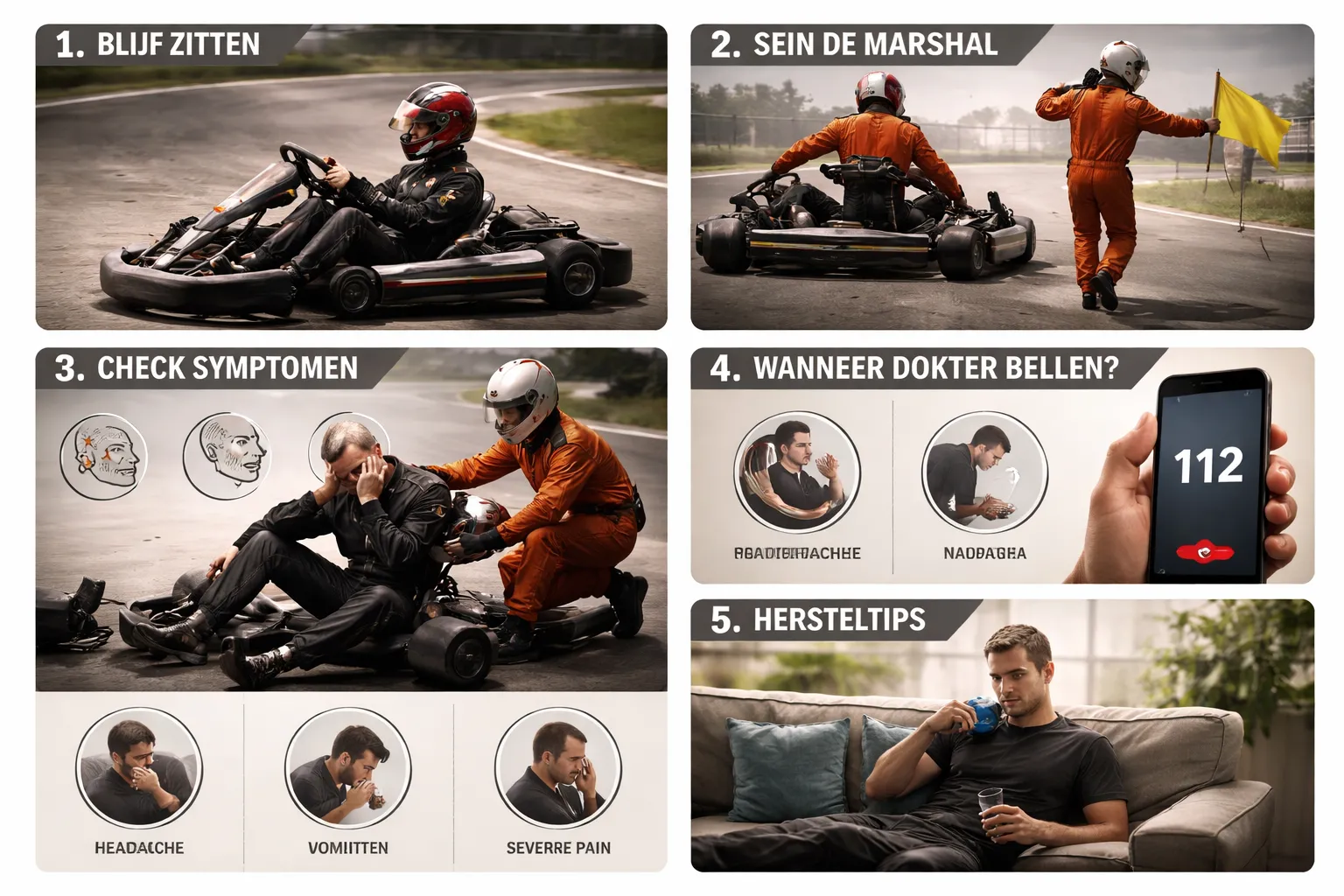 Na een crash: wat moet je doen en wanneer naar een arts?