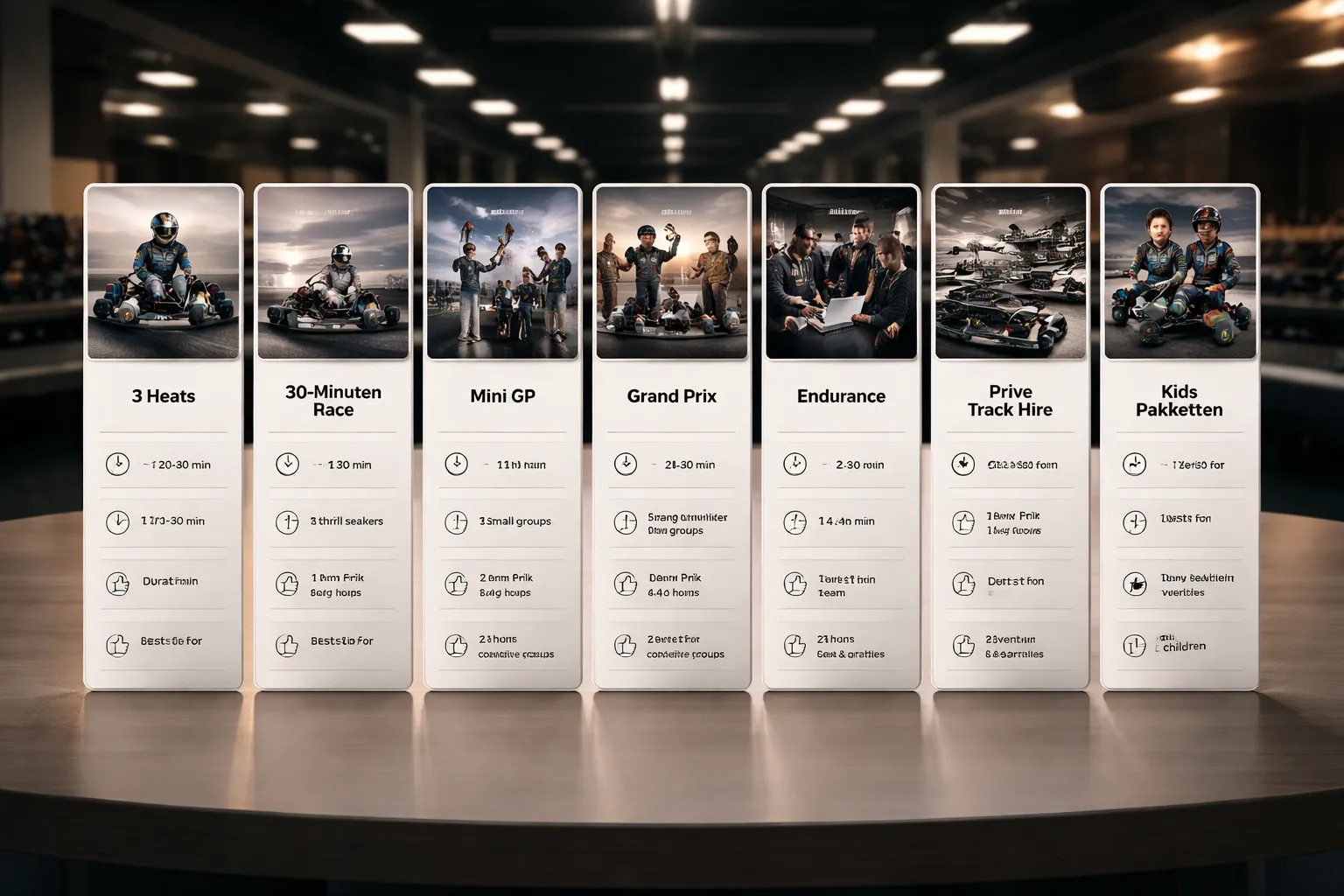 Overzicht van de meest gekozen kartarrangementen (met voor- en nadelen per type)