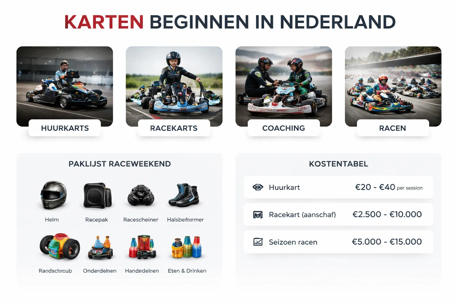 Praktische gids: zo begin je zelf (of met je kind) in het karten in Nederland