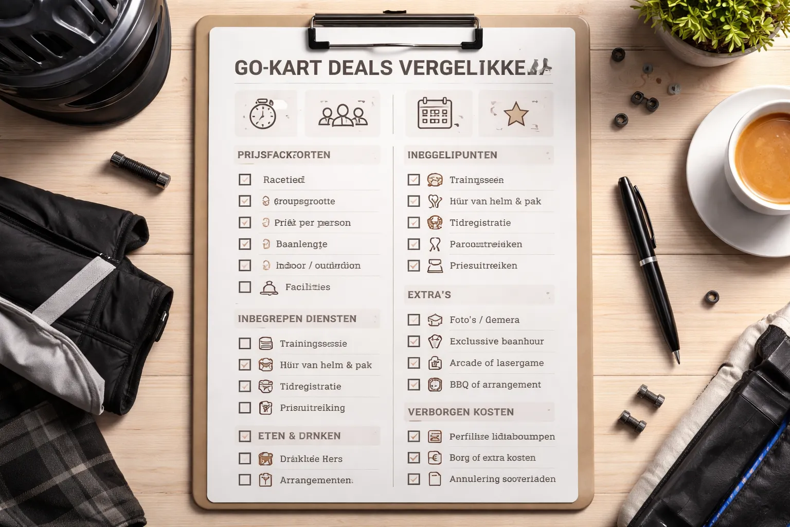 Prijs & waarde vergelijken: checklist voor de beste kartdeal