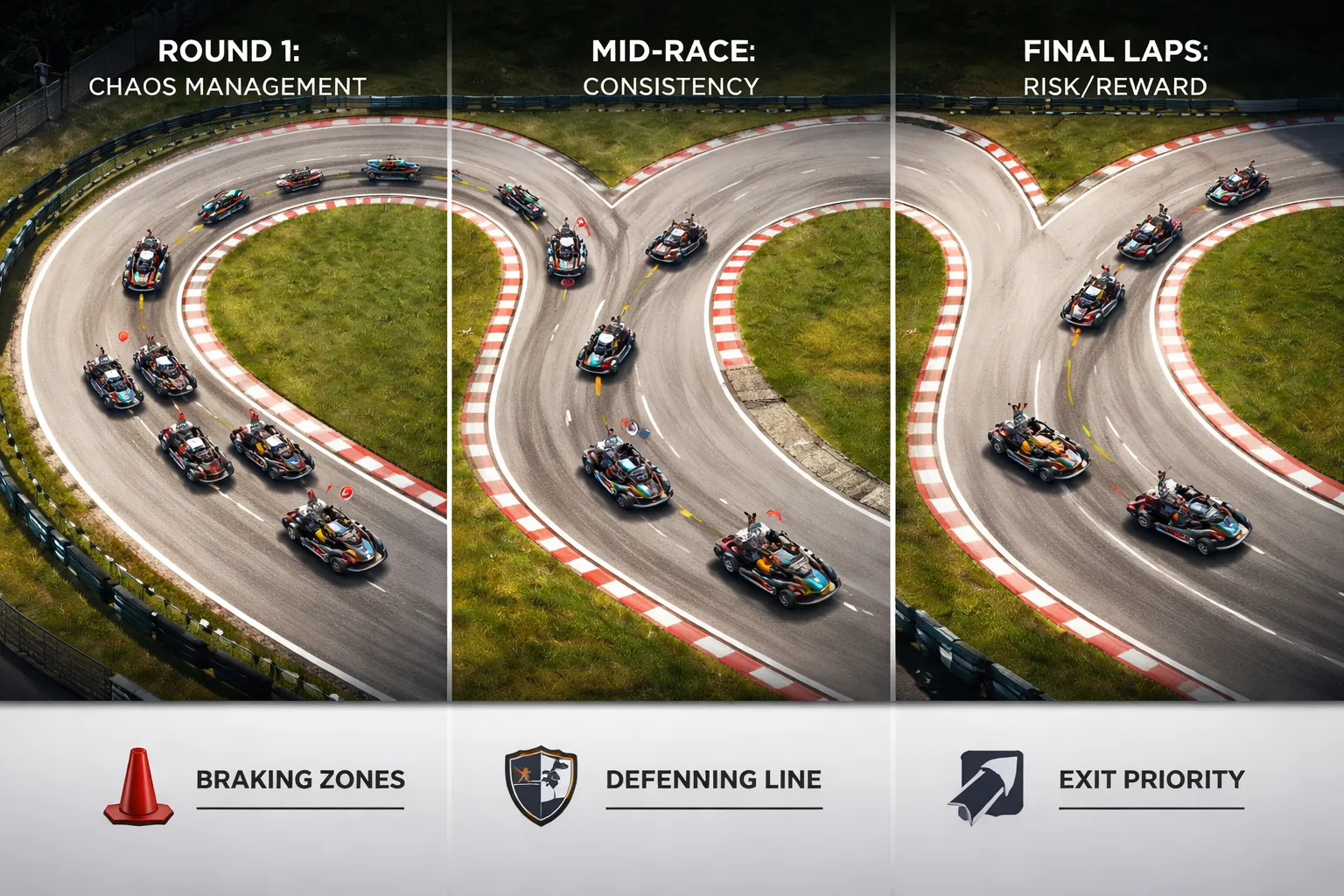 Racefase-strategie: verdedig anders in ronde 1 dan in de slotronde