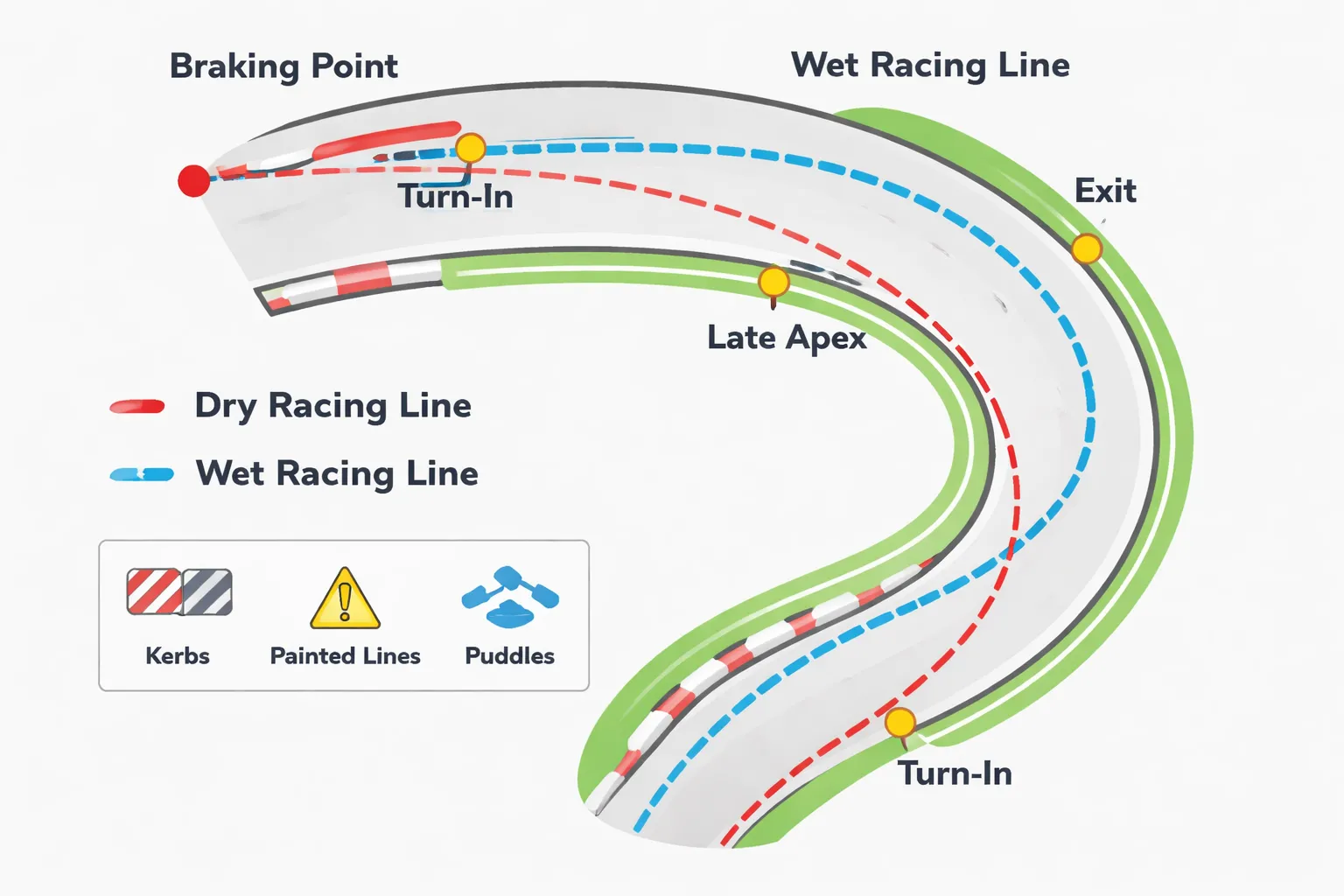 Rijtechniek in de regen: sneller en veiliger met regenbanden (en soms slicks)