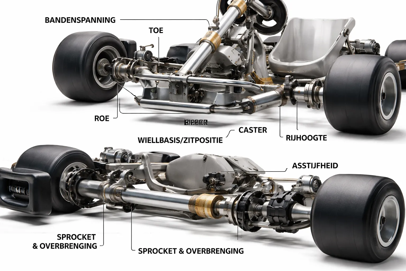 Setup- en afstellingstermen (wat je kunt veranderen en wat het doet)