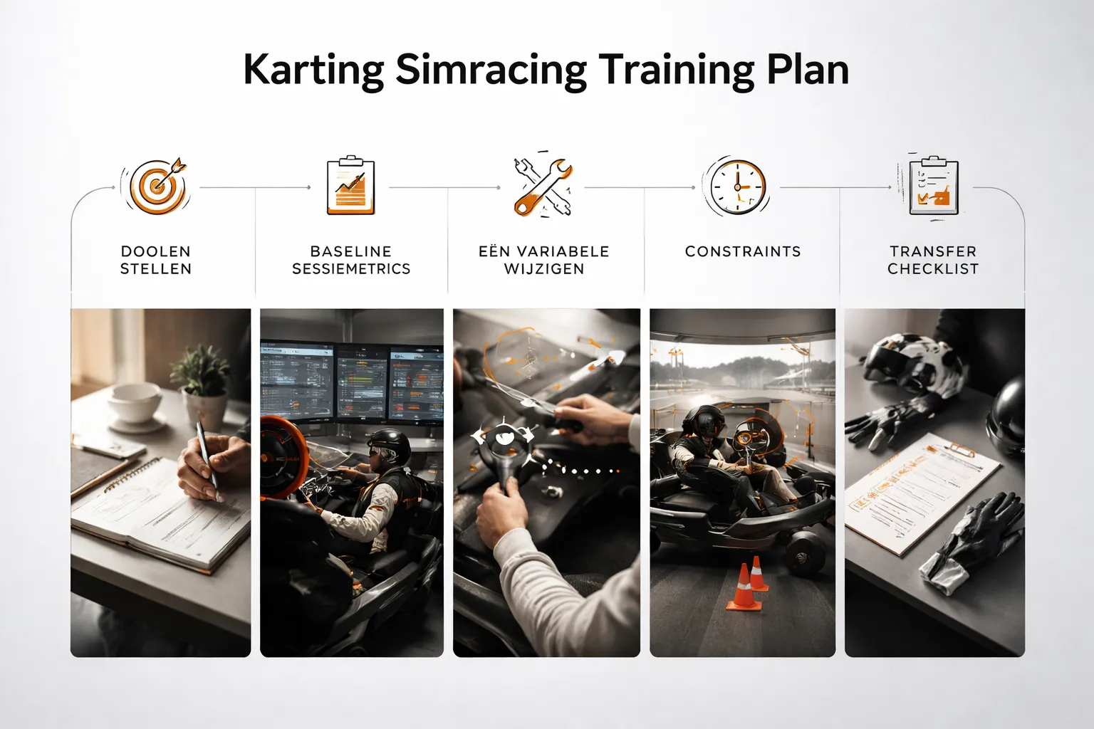 Trainingsplan: zo gebruik je kartsimulators en simracing voor training (stap-voor-stap)