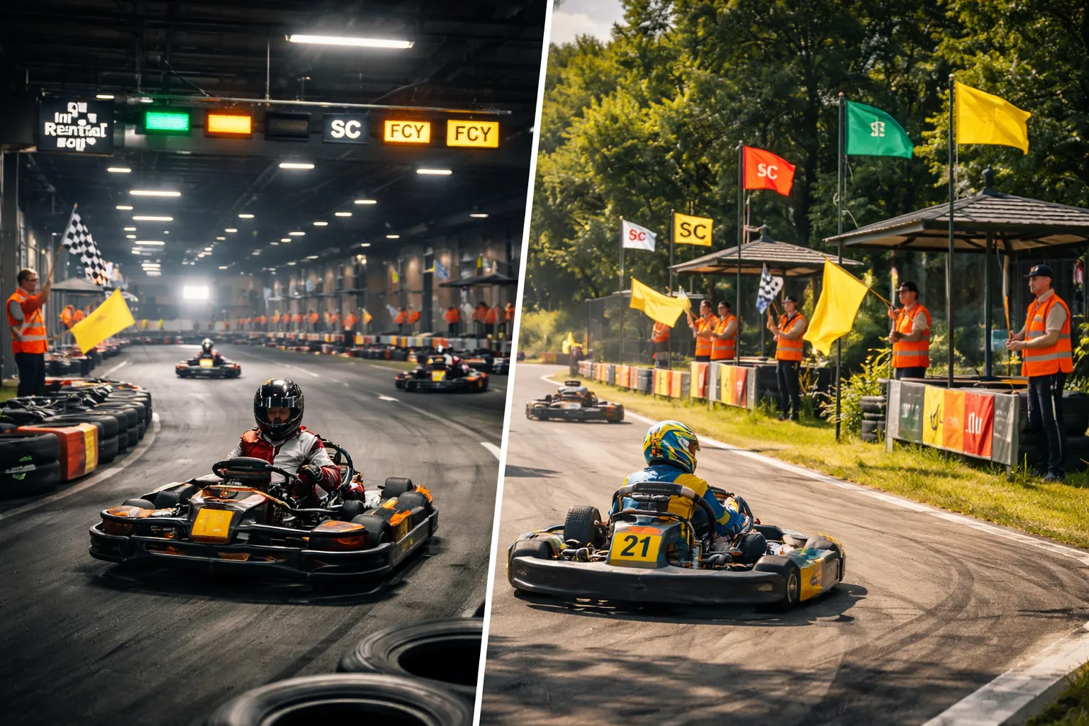 Verschillen per kartingvorm: huurkart (indoor) vs outdoor racekarting