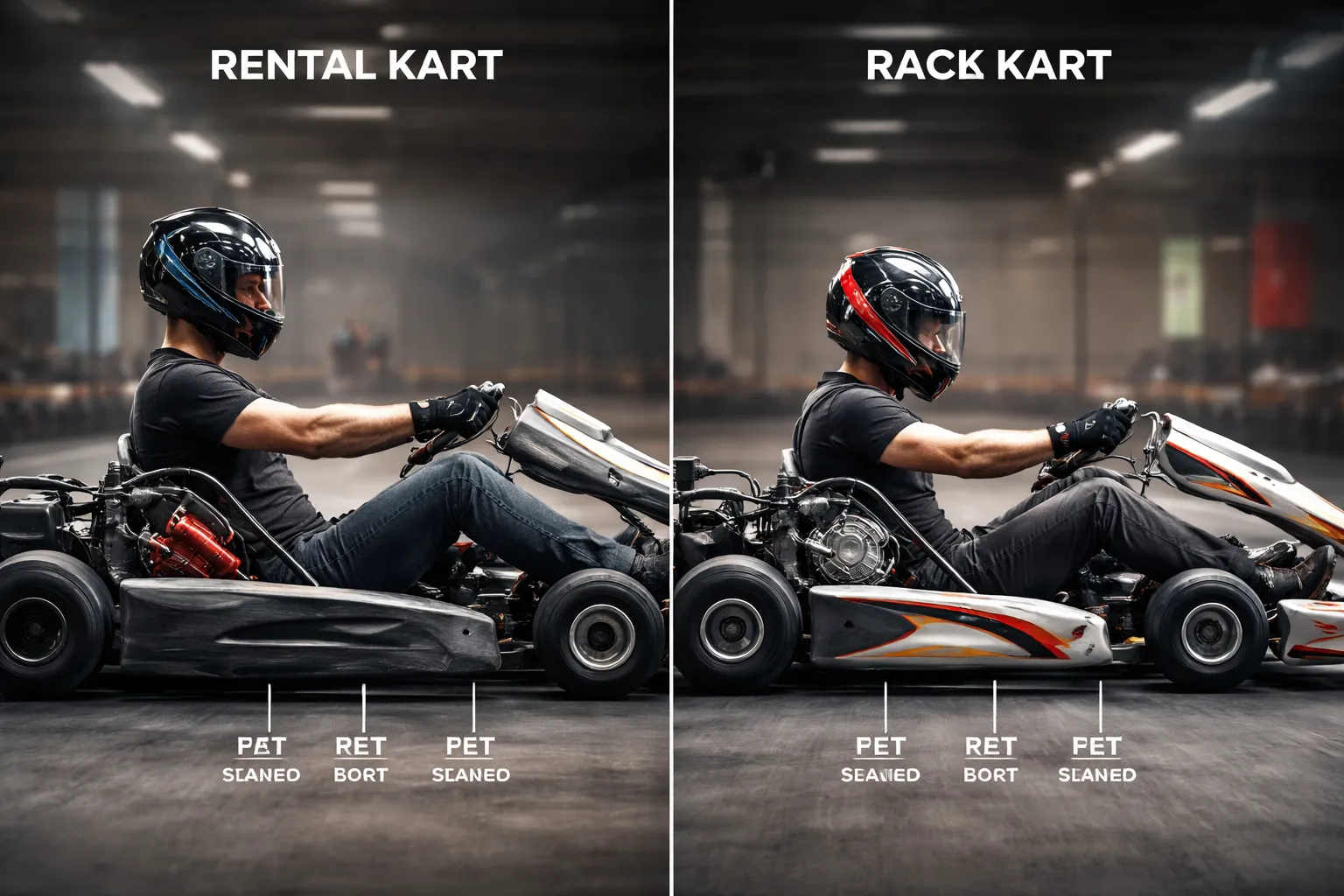 Verschillen per type kart en niveau: huurkart vs wedstrijdkart