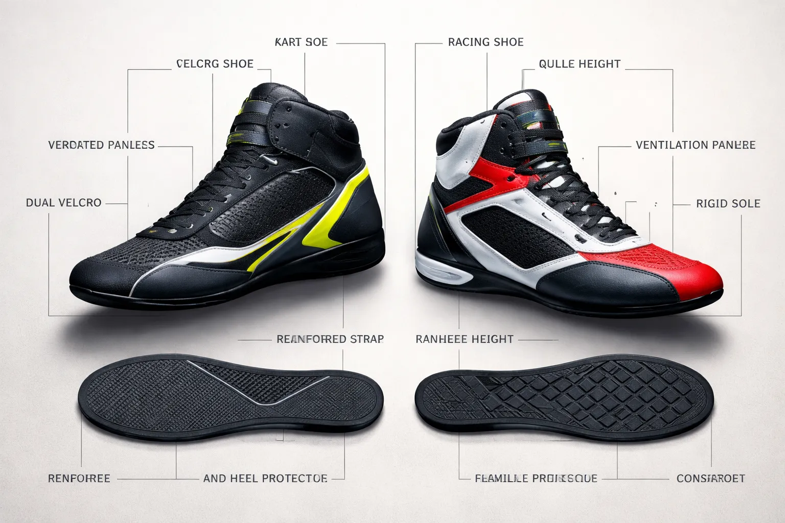 Waar moet je op letten bij het kopen? (kart schoenen versus raceschoenen checklist)