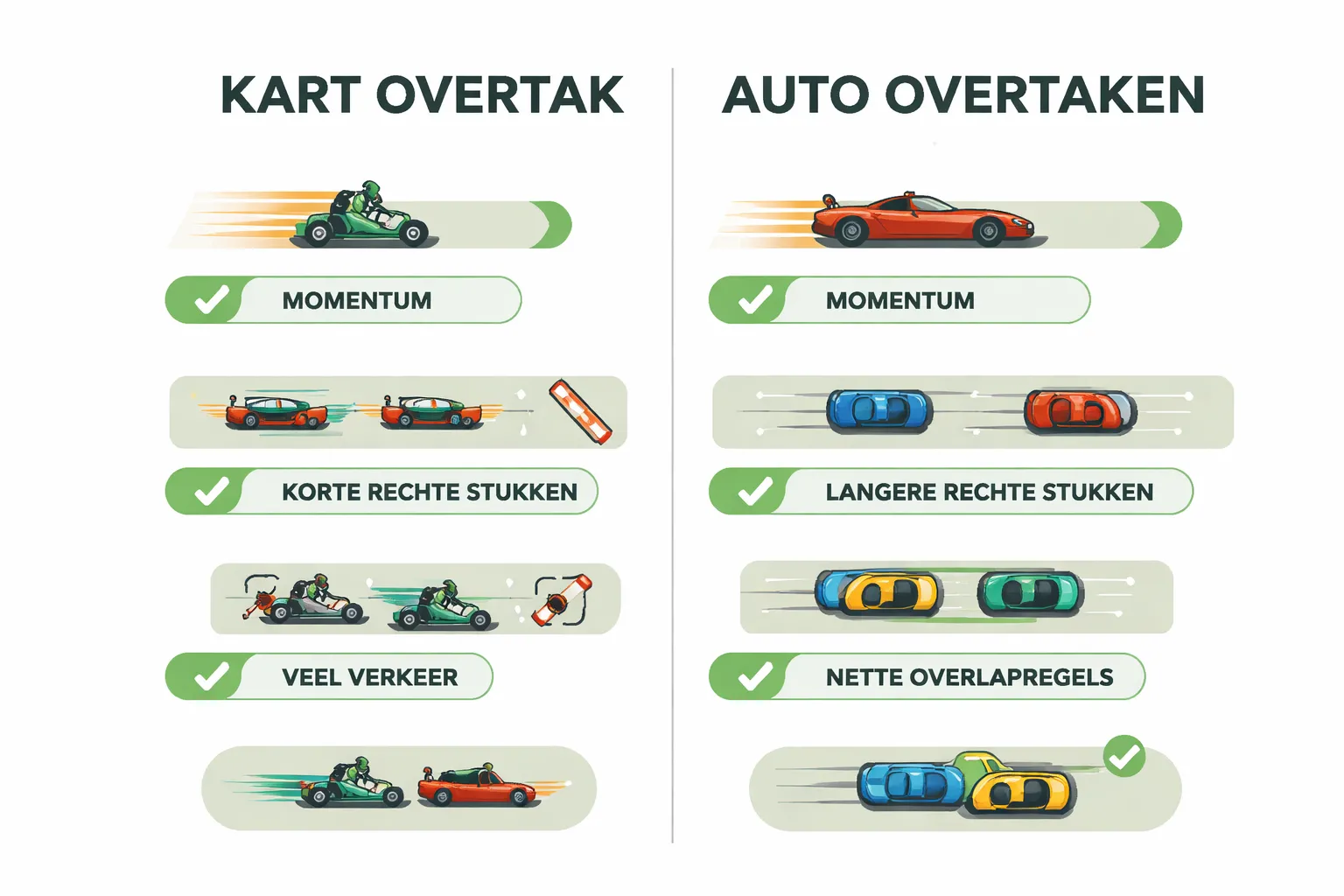 Wat betekent &lsquo;inhalen&rsquo; bij karten (en waarom het anders is dan in auto&rsquo;s)?