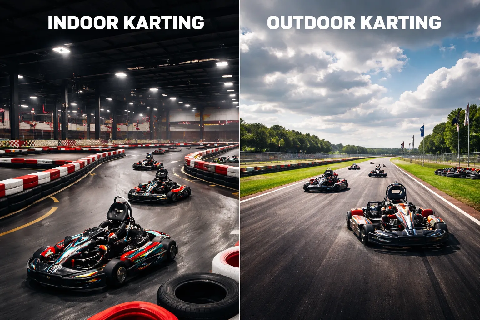 Wat is indoor karten en wat is outdoor karten?