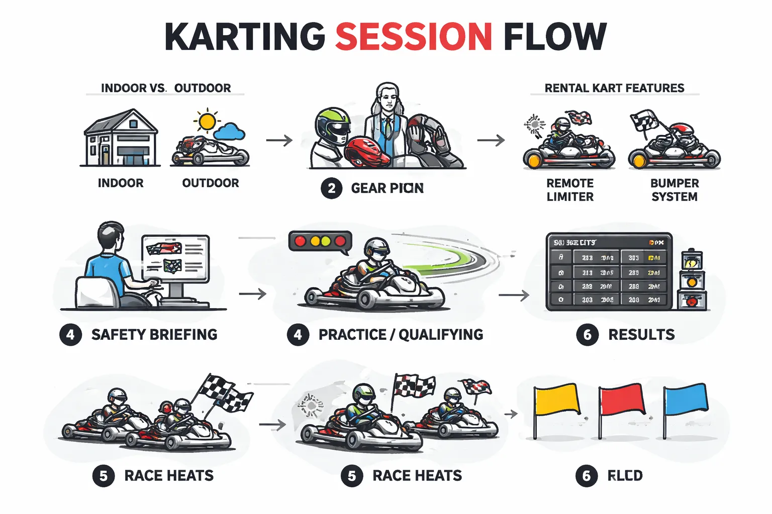 Wat is karten en hoe werkt een kartbaan-sessie?