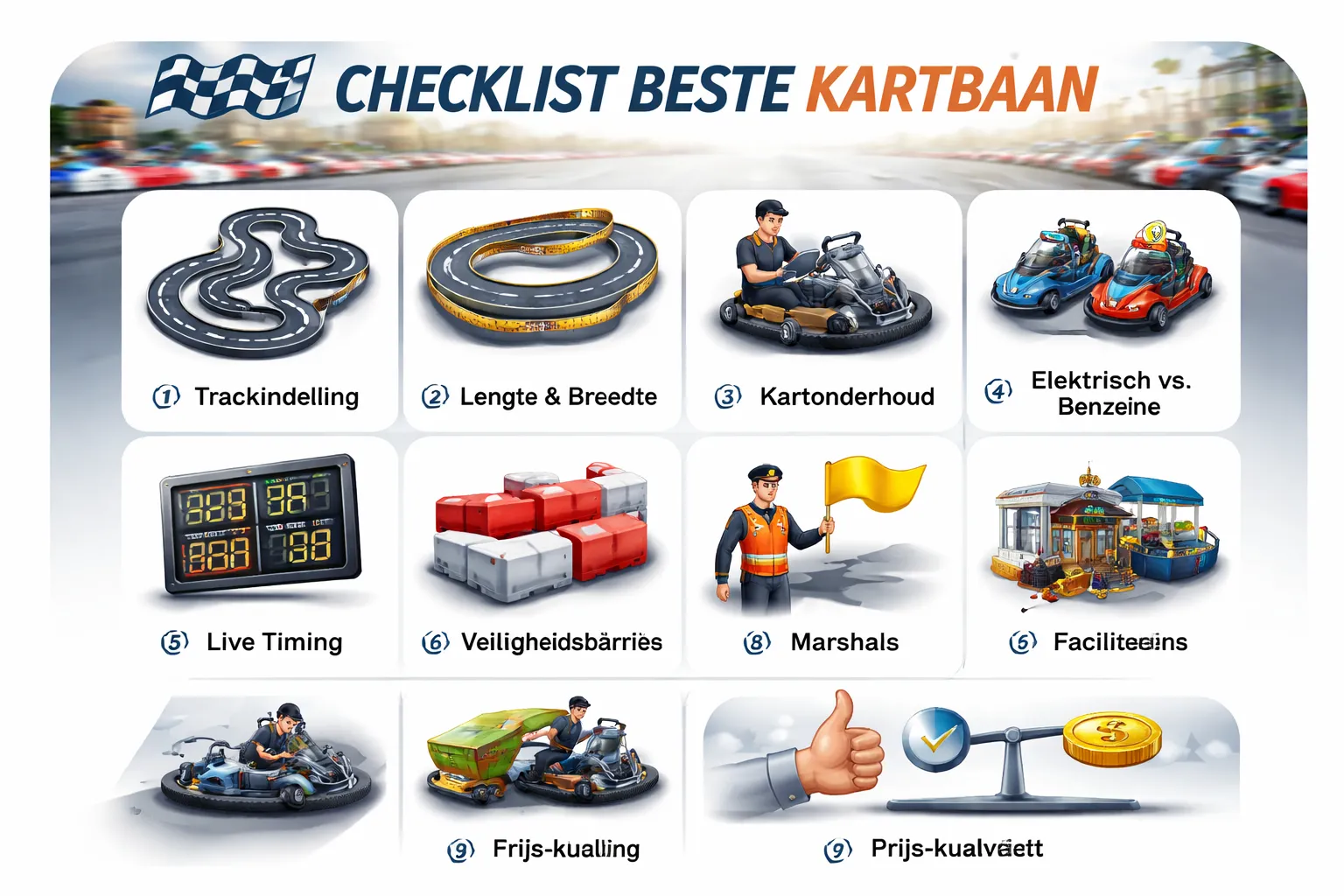 Wat maakt een kartbaan &lsquo;de beste&rsquo;? (selectiecriteria voor de beste kartbanen in Nederland)
