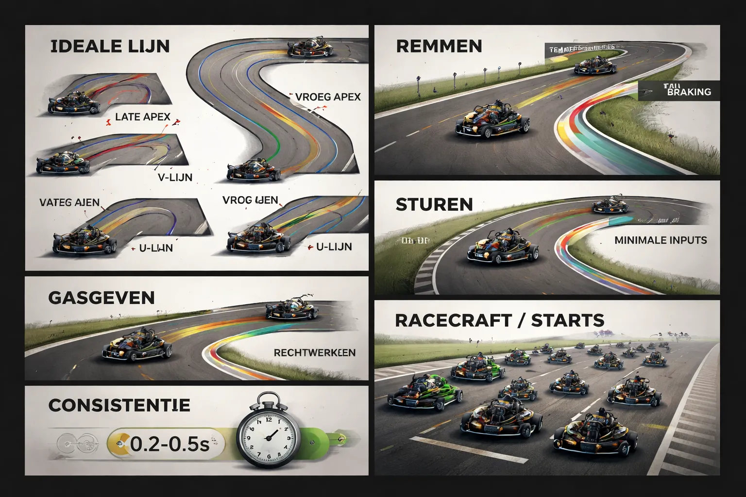 Welke skills kun je het beste trainen in de sim voor sneller karten?