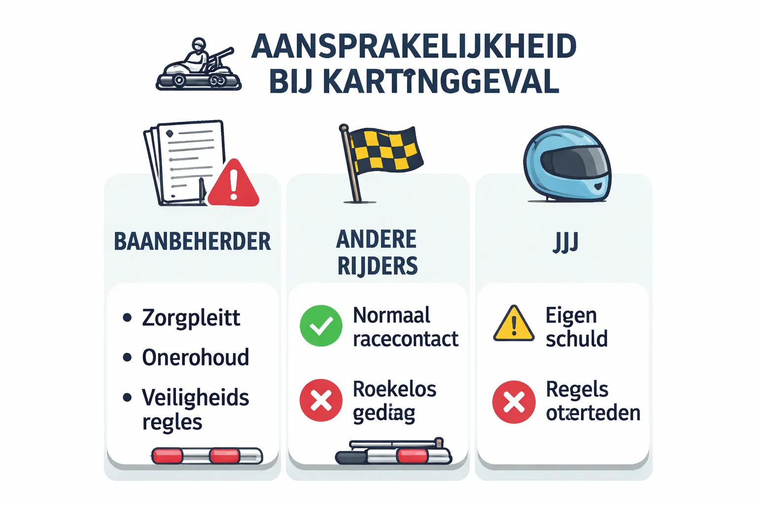 Wie is aansprakelijk bij een kartongeval? (praktisch uitgelegd)